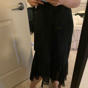 Zara black lace skirt